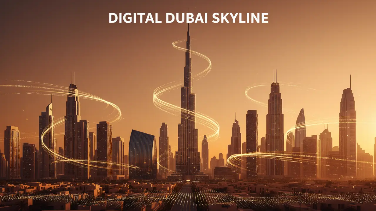 dubai digital skyline