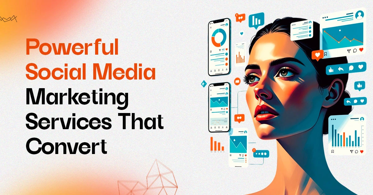 Social media marketing services visual with analytics.